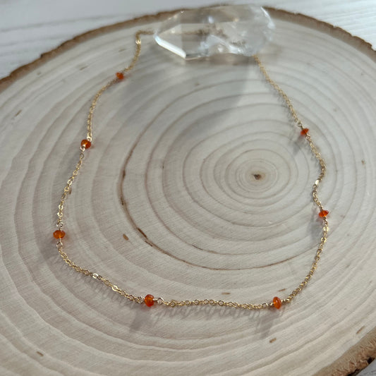 Carnelian Seven Station Choker