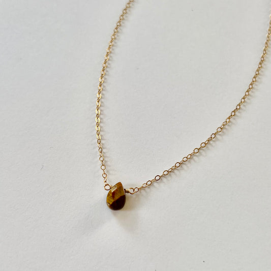 Mini Tigers Eye Pendant Necklace