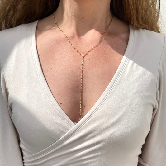 Flat Link Y-Necklace