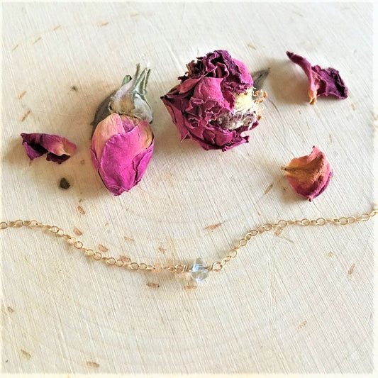 Mini Herkimer Diamond Crystal Bracelet