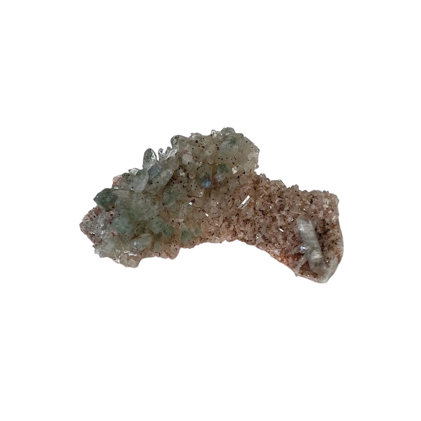 Green Apophyllite on Stilbite Cluster | CT18