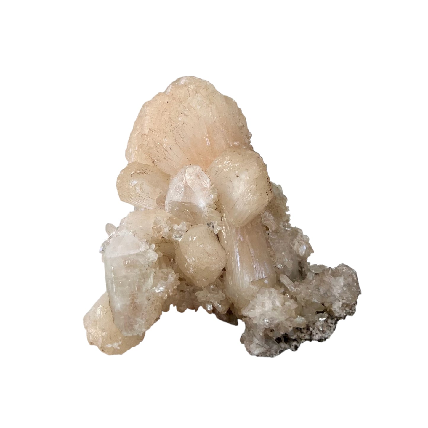 Stilbite + Apophyllite Cluster